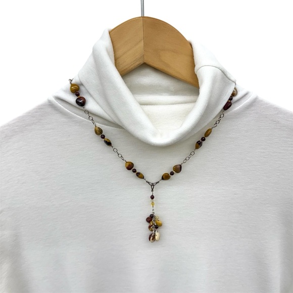 Jasper Garnet Sterling Silver Handmade Necklace - Picture 5 of 10